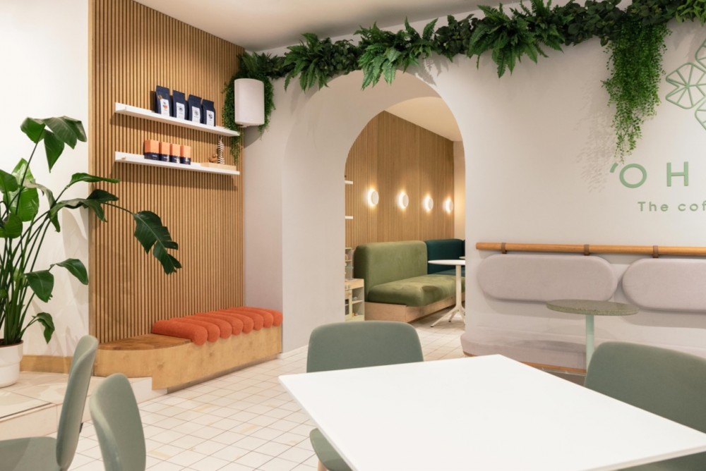Ohana coffee budapest belsőépítészet