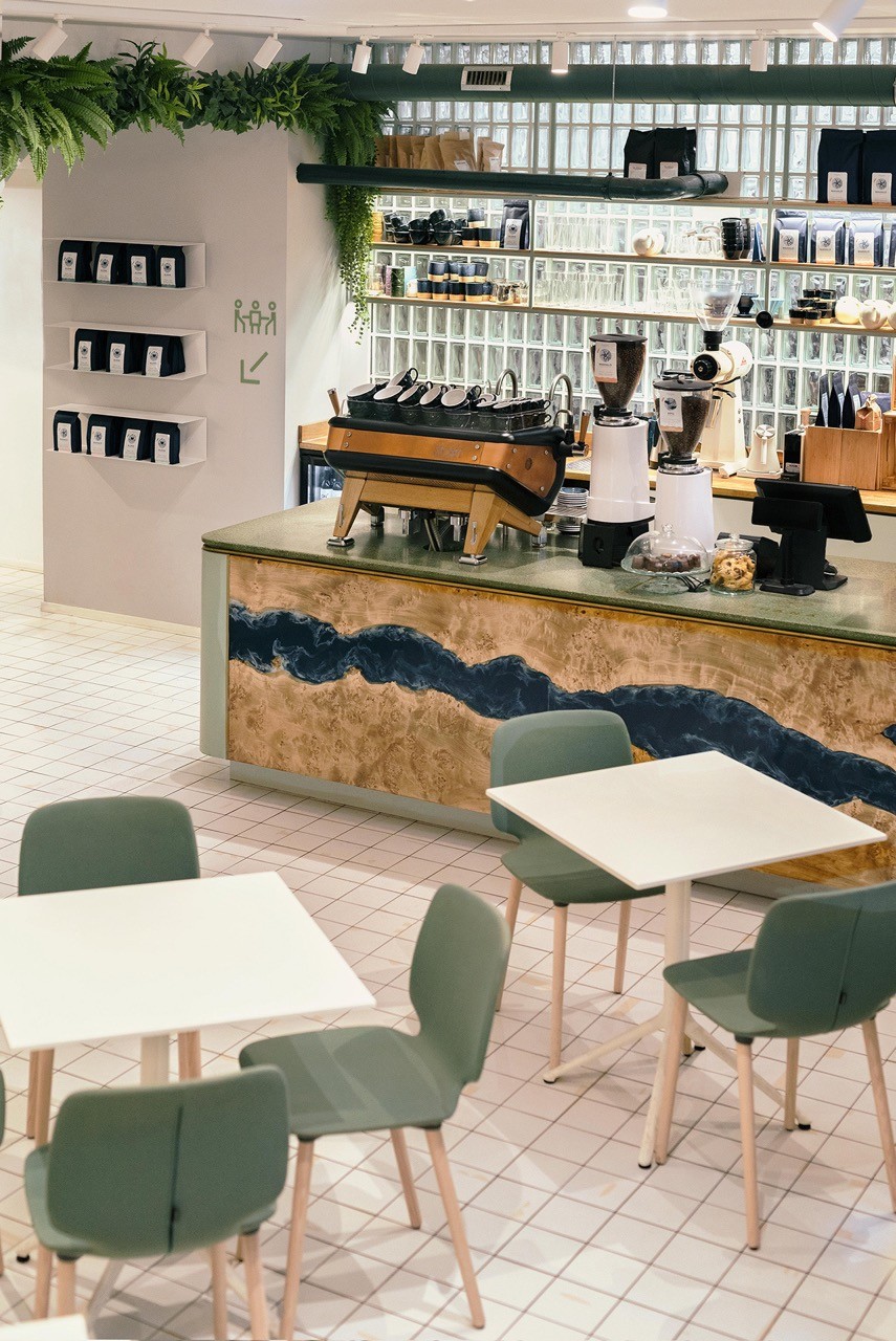 Ohana coffee budapest belsőépítészet